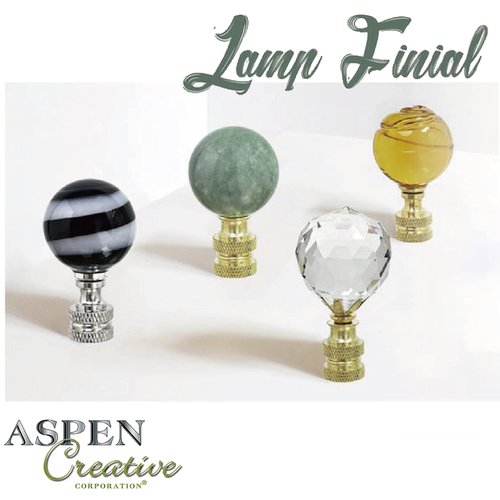 Aspen Creative 24030-41, Bumped Cylinder Finial for Lamp Shade, Steel in Antique Brass Finish, 1-1/4" Height