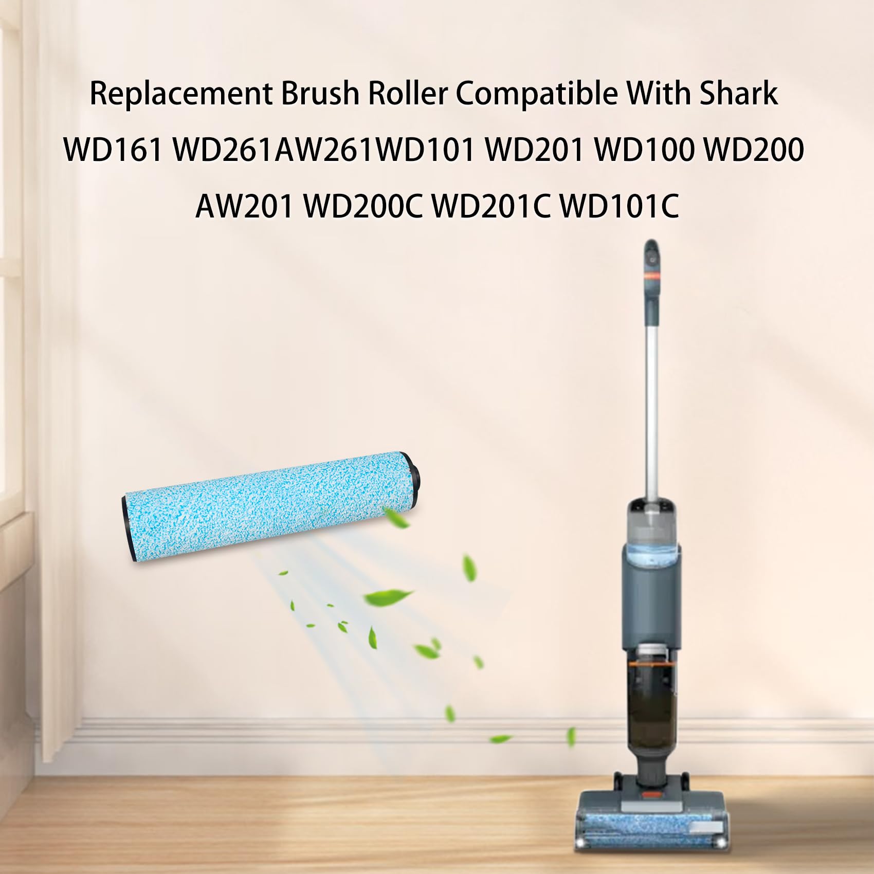 Replacement Brush Roller Compatible with Shark WD261 WD161 AW261 WD101 WD201 WD100 WD200 AW201 WD200C WD201C WD101C HydroVac MessMaster Wet Dry Corded Vacuum (2 Pack)