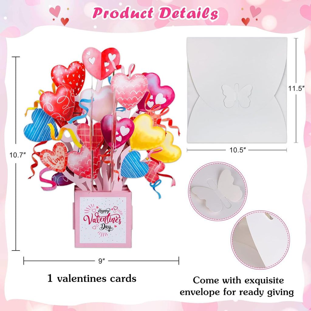 WhatSign Valentine’s Day Pop-Up Cards - Funny Love Cards with Envelope for Him & Her