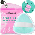 Triangle Sand Remover for Beach Sandproof Cleaner Eraser Wipe Off Mitt Duster Cup Holder Game Toy Cruise Ship Accessories Summer Vacation Must Have Hawaii Trip Essential Honeymoon Gift Family Towel