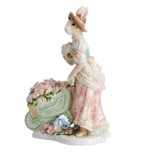 Fitz and Floyd Vita's Garden Ceramic Rabbit Figurine, 13.75-Inch