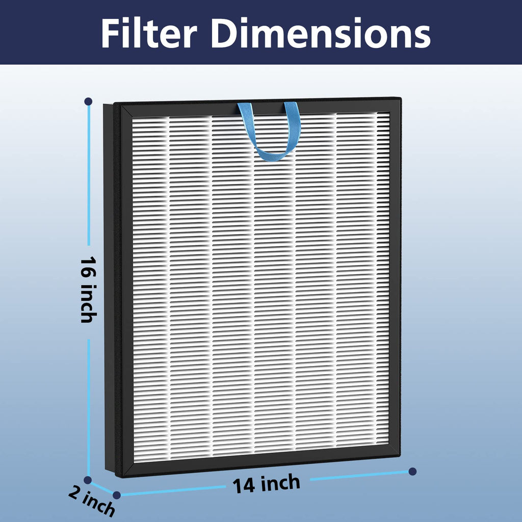 Vital 200S-P Replacement Filter Compatible with LEVOIT Vital 200S and Vital 200S-P Air Purifier, Vital 200S Filter for Home Large Room, Vital 200S-RF, 2 Pack, White