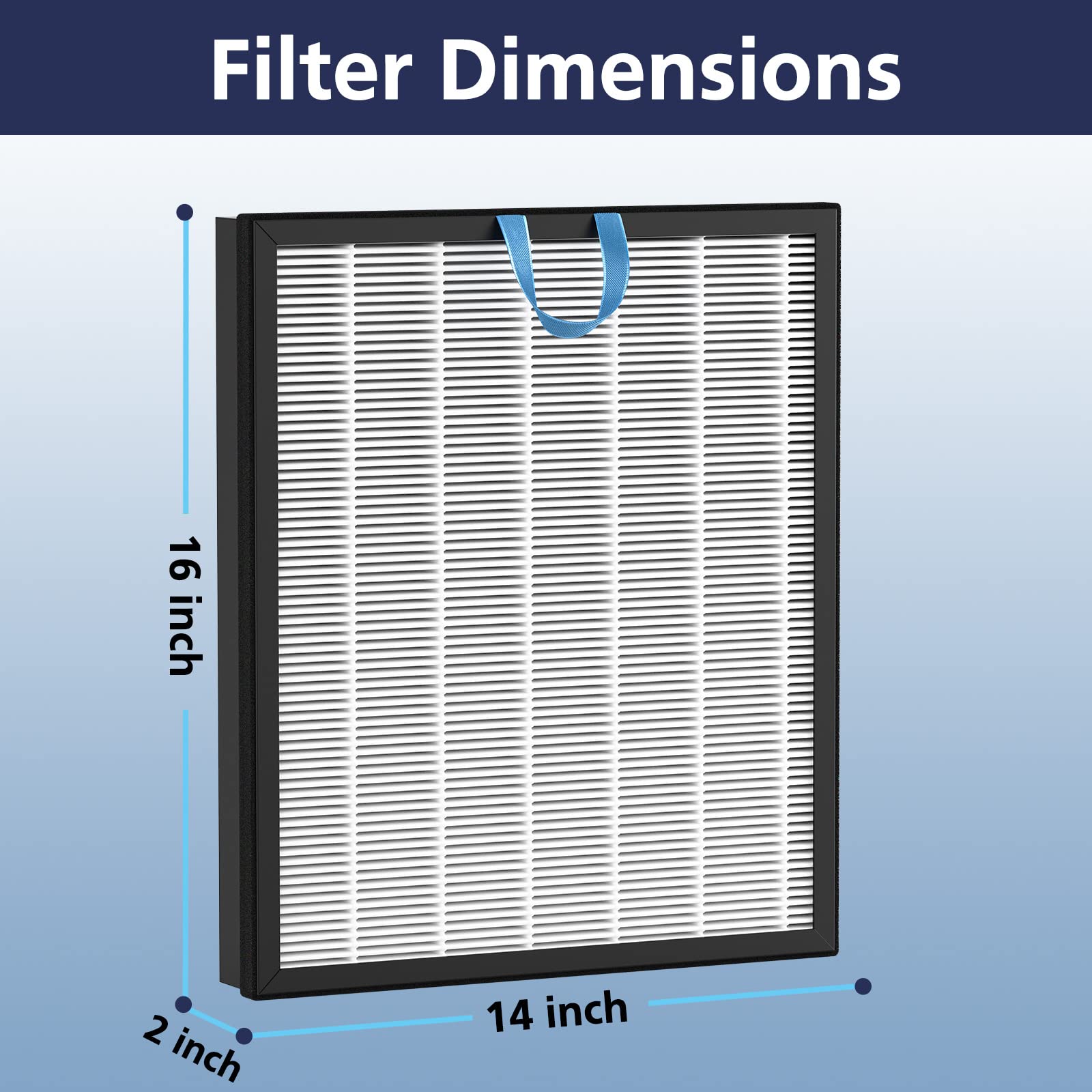 Vital 200S-P Replacement Filter Compatible with LEVOIT Vital 200S and Vital 200S-P Air Purifier, Vital 200S Filter for Home Large Room, Vital 200S-RF, 2 Pack, White