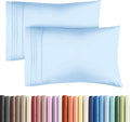 King Standard Pillow Cases - Soft Hotel Quality Covers | Comfy, Fade-Free & Wrinkle Resistant - Light Blue Set of 2