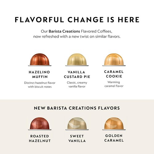 Nespresso Vertuo Capsules - Roasted Hazelnut Medium Roast Coffee Pods - 30 Count for 7.8oz Brews