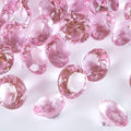 Babenest Acrylic Diamond Fake Gems - 240pcs 3/4 Inch Pink Faux Crystals for Weddings & Events