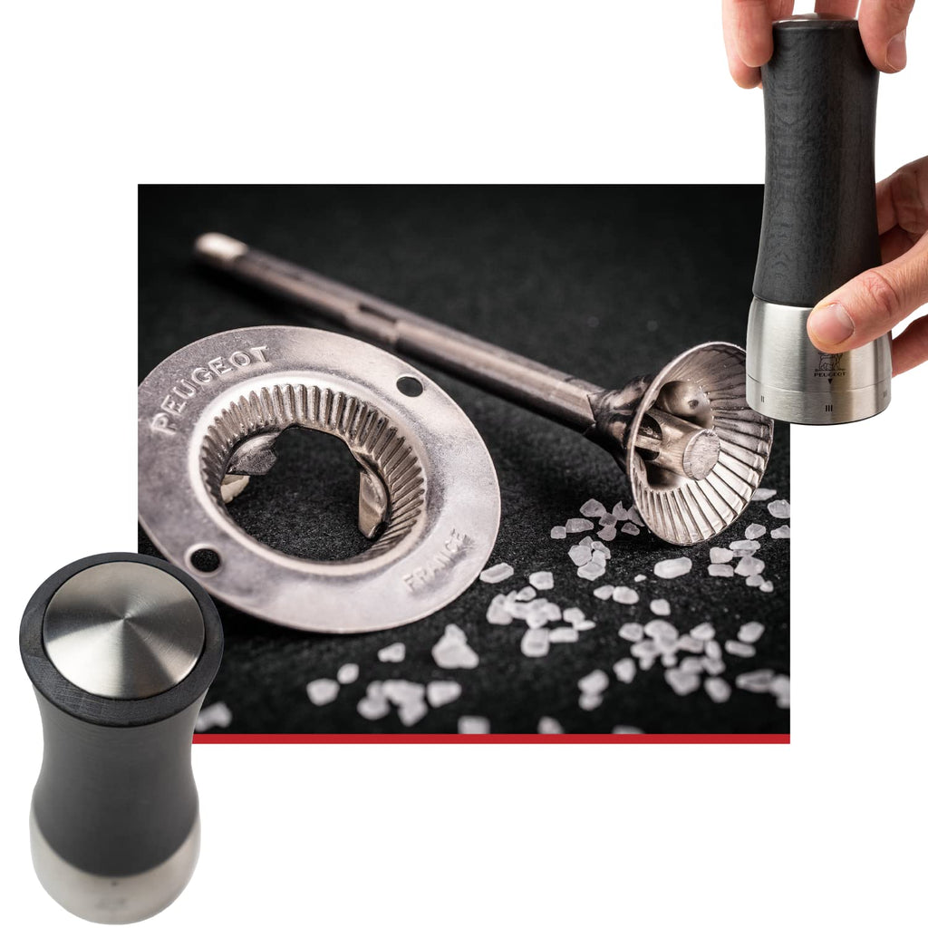Peugeot - Madras u'Select Manual Salt Mill - Adjustable Grinder - Stainless Steel & Beechwood, Graphite