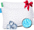 Skiennix Cooling Pillow Set - Adjustable Shredded Memory Foam | Queen Size, Soft & Supportive for All Sleepers