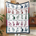 Dog Blanket Watercolor Puppy Animal Themed Throw Blanket Ultra Soft Pet Blanket Gifts for Dog Lover Throw Cozy Flannel Bed Cover Lightweight Fuzzy Plush Couch Cover 60" X 80"