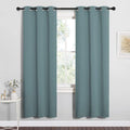 NICETOWN Modern Blackout Curtains - Noise Reducing Thermal Insulated Drapes | Greyish Blue, 2 Panels, W34 x L72-Inch