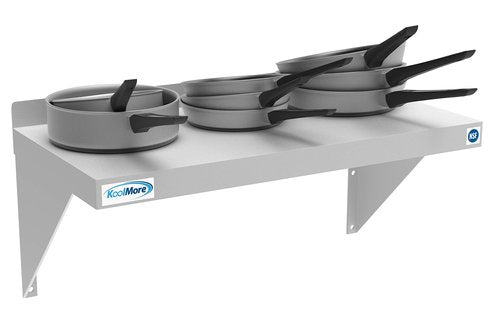 KoolMore NSF Stainless Steel Wall Mount Shelf - Industrial Grade Metal Shelving for Commercial Restaurant Kitchens 12 x 24