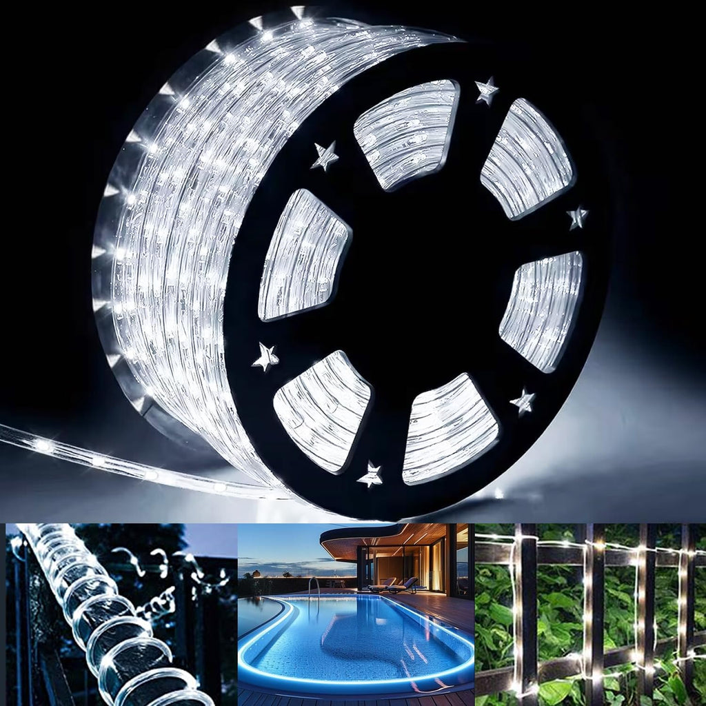 Skiennix 500 LED Outdoor Rope Lights - Waterproof Fairy String Lights for Christmas & Parties | 28M/92ft, 8 Modes