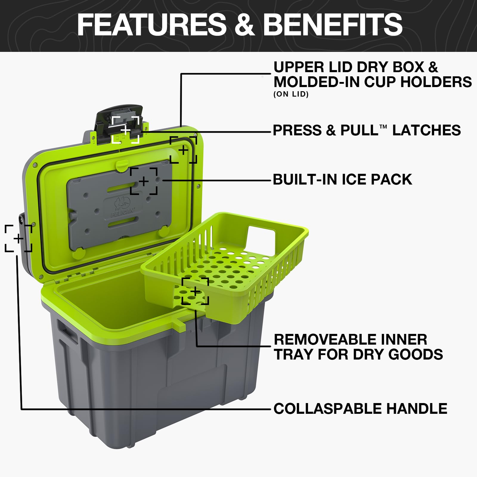 Pelican 8 Quart Personal Lunch Box Cooler (Midnight Blue)