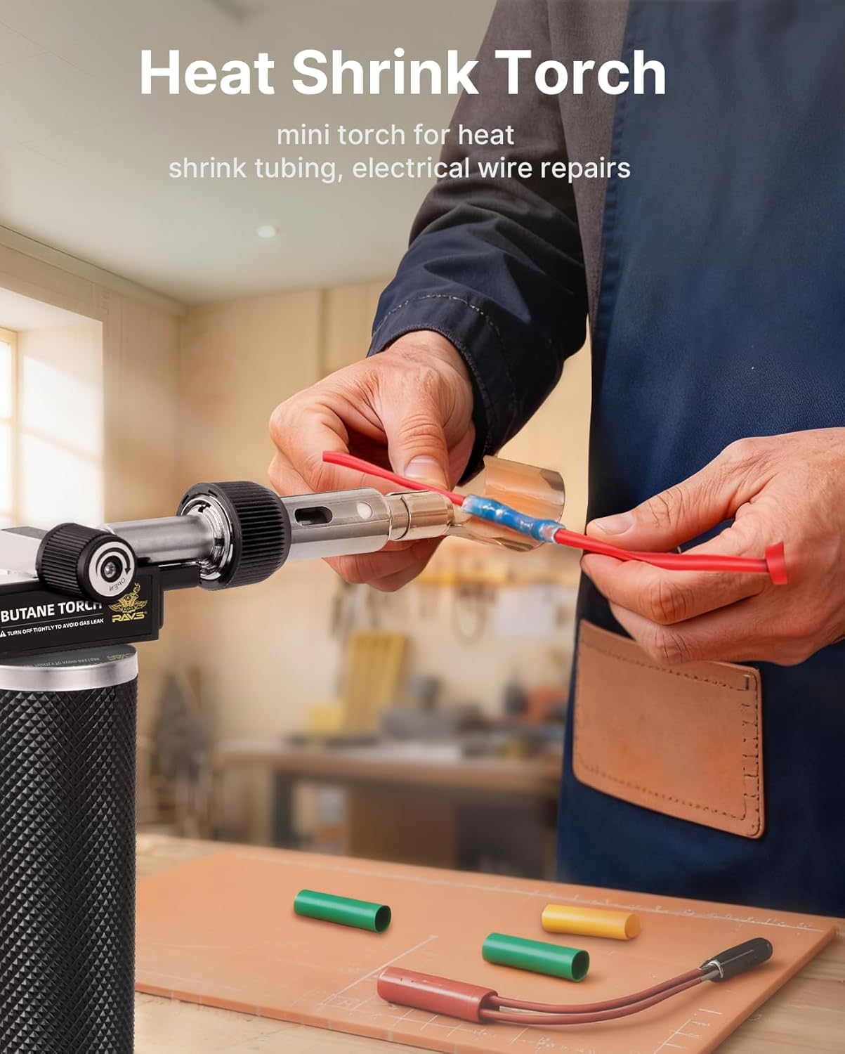 RAVS 14-Piece Soldering Torch Kit - 8-in-1 Cordless Iron With Adjustable Flame | Portable Kitchen Tool
