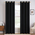 MIULEE Blackout Curtains - 100% Linen Texture, Thermal Insulated, Grommet Design | 52x72 Inch (2 Panels)
