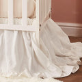 Brandream Crib Bed Skirt - Boho Chic Neutral Beige Ruffle for Baby Nursery | 100% Washed Cotton