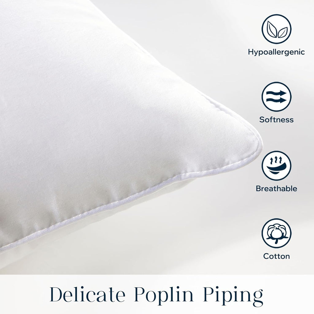 Phantoscope 18x18 Pillow Insert - Soft Microfiber Throw Pillow Stuffer with Cotton Cover - 18 Inch Square