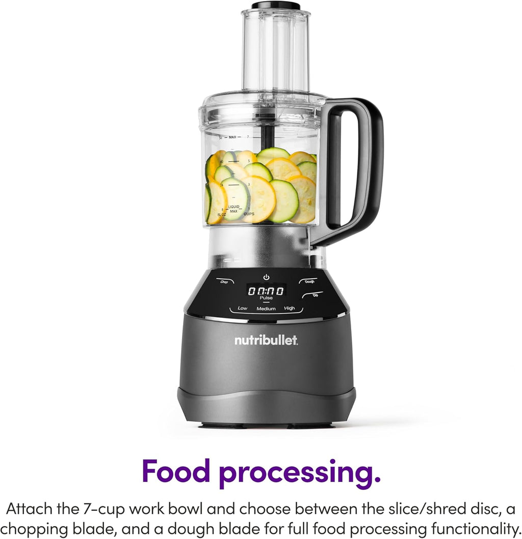 Nutribullet Triple Prep System - Versatile Kitchen Blender with 3 Containers | Black