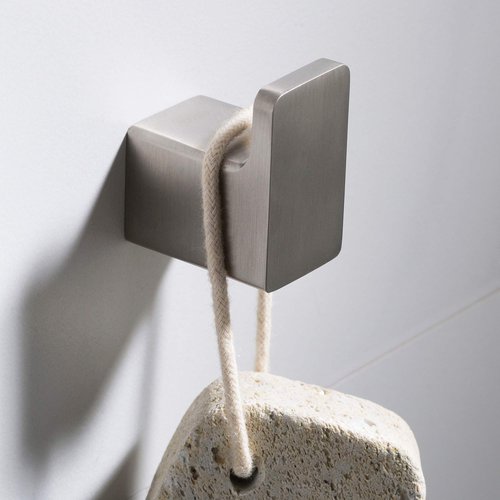 Kraus Stelios Bathroom Robe and Towel Hook, Brushed Nickel Finish, KEA-19901BN