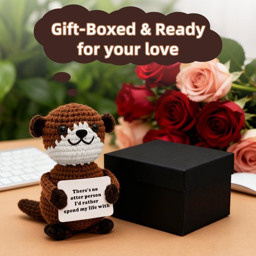 Birthday Decoration Handmade Otter Gifts for Men Women Husband Wife Gift for Boyfriend Girlfriend I Love You Romantic Anniversary for Couple Hers Him Wedding Engagement Decor Mothers Fathers Day