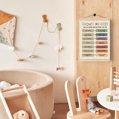 Boat Wades Growth Mindset Poster - Inspirational Wall Art for Therapy & Counseling | 12x16 Inch
