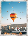JCJMY 14x19 Picture Frame - Black Wall Gallery Frame for Horizontal & Vertical Photos | Shatter-Resistant Plexiglass