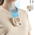 Aecooly Mini Portable Neck Fan, Mighty Hands Free Fan, Magnetic Fit Click 01 USB Rechargeable [10H Max Cooling Time], Personal Battery Powered, Pocket for Travel, Summer, Gifts for Women -Beige