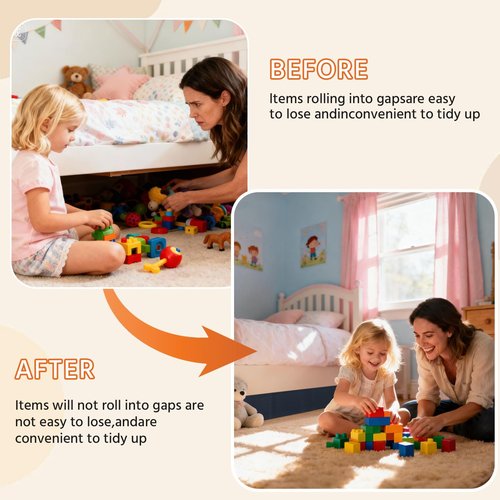 Sokfone Under Couch Blocker for Pets, Toys, Adjustable Elastic Strap to Prevent Items from Falling Under Beds, Sofas and Other Furniture,Fit Furniture with Short and Regular Legs (3in x 132in)