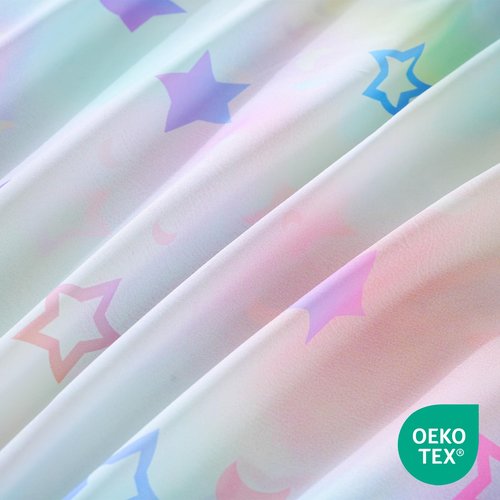 ChicView Queen Sheet Set Kids,4 Pieces Breathable Soft Microfiber Bedsheets for Child Boys Girls, Anti Pilling Deep Pockets Easy Care Bed Sheets, Stars
