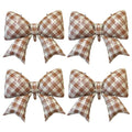 Brown Plaid Bow Foil Balloons Large Checkered/Gingham Bow Knot Balloon Espresso Martini Coffee Coquette Themed Decor for Love Is Brewing Bridal Shower Fall Baby Shower Birthday Party Decorations