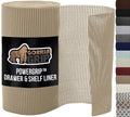 GORILLA GRIP powerGRIP Drawer Shelf and Cabinet Liner, Thick Strong Hold, Non-Adhesive Liners Protect Kitchen Cabinets and Cupboard, Bathroom Drawers, Easy Install, Breathable Mat, 20" x30', Beige