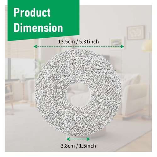 12 Pack Replacement Mop Pads for Dreame L40 Ultra/X40 Ultra/X50 Ultra/L50 Ultra/L10S Ultra/ L10s Pro Ultra Heat/L10S Ultra Gen2/L40S Ultra/X30 Ultra/L10 Ultra Robot Vacuum, Washable Replacement Pads