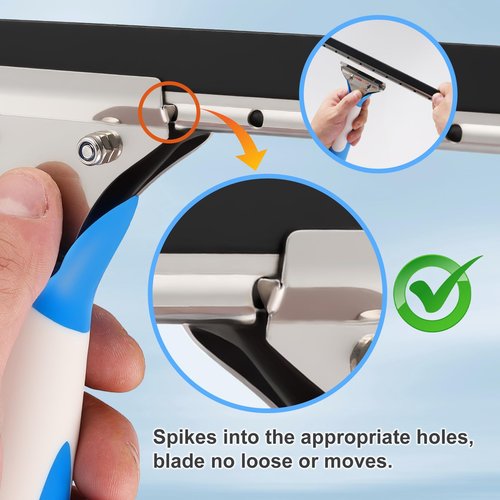 Mitclear Professional Window Cleaning Kit, Include Compact Cleaning Bucket 3 Gallon, Silicone Squeegee, Microfiber Scrubber, Cloth, All-in-one Window Cleaning Supplies, Commercial & Household Use