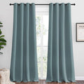 NICETOWN Modern Blackout Curtains - Noise Reducing, Thermal Insulated, Greyish Blue, 2 Panels, W55 x L108-Inch