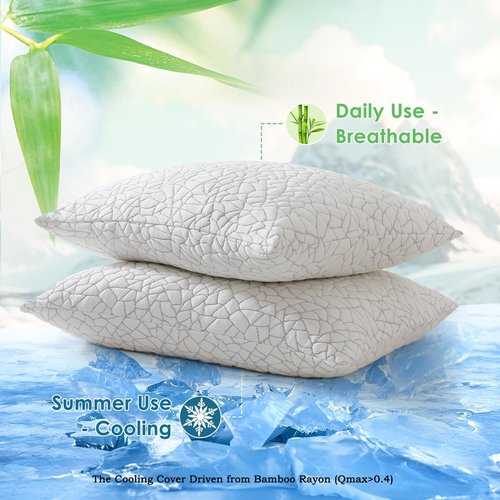 KUSNUG Shredded Memory Foam Full Body Pillow - Cooling Removable Bamboo Rayon Cover + Extra Gel Foam, Soft-Firm Adjustable for Adults, Oeko & CertiPUR-US Standard, 20x54 Inch, 1 Pack