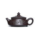 SILINE Zisha Tea Pot,Chinese Genuine Handmade Yixing Clay Teapot 8 Oz,Infuse Brew Kung Fu Loose Leaf Tea Maker -Suiyuan,Zini Purple Clay
