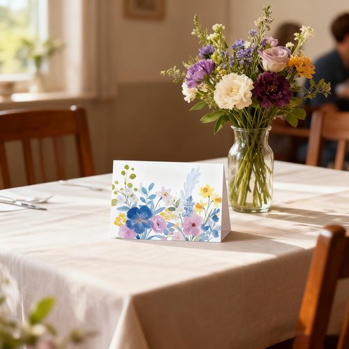 100 Pack Blank Cards and Envelopes, 3.5 x 5 Inch Watercolor Flowers Blank Greeting Cards, Note Cards Blank Inside, Blank Cards for All Occasions Bulk