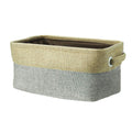 uxcell Collapsible Fabric Storage Basket Bins with Dual Handles, Foldable Toy Bins for Laundry Clothes Storage, Home Organizer for Bedroom Office Closet Shelves Gray Small