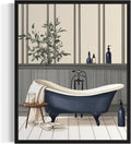 Blue Bathtub Art Print | Humorous Aesthetic Wall Decor | 8 x 10 Inches Unframed