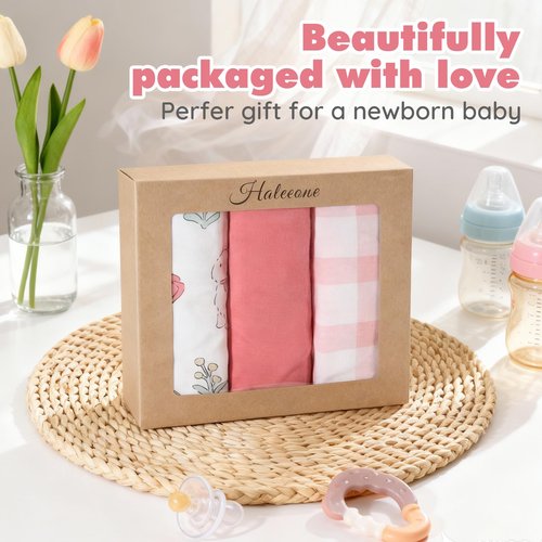 3 Pack Cotton Bassinet Sheets - 33"x19" for Baby Delight, Jimglo, BabyBond, BCOL, Maxi-COSI and Most Regular Bedside Sleeper, Ultra Soft & Skin Friendly Bassinet Fitted Sheets, Pink Flower