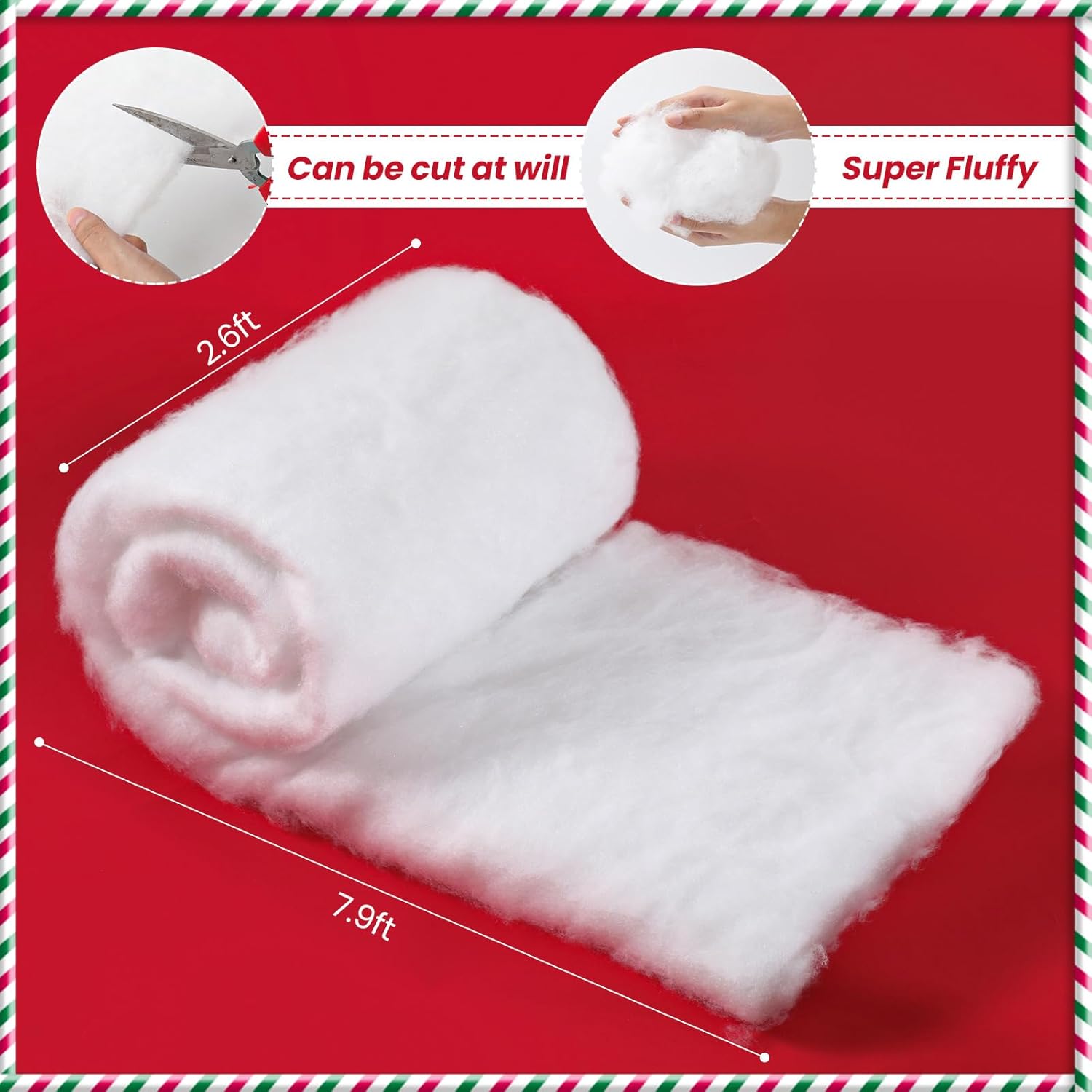 Vodiye Fluffy Fake Snow Blanket - Lifelike Artificial Snow for Christmas Decor | Soft & Thick Design