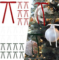 SIMISI Christmas Velvet Ribbon Bows - 24 Pcs Vintage Ornaments for Tree, Wreath, Garland (3/8'' Width)
