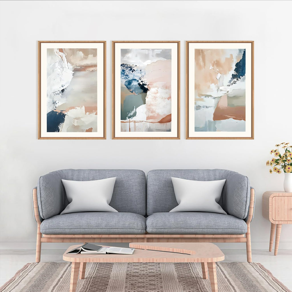 BICERE Large Modern City Moon Framed Canvas Wall Art,Forest Misty Wall Decor,Winter Town Night Wall Painting,Nature Landscape Picture Artwork for Living Room,Bedroom,Dining Room,Office -16"x24"x3