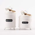 Mud Pie Circa Chalkboard Label Bath Canister Set of 2