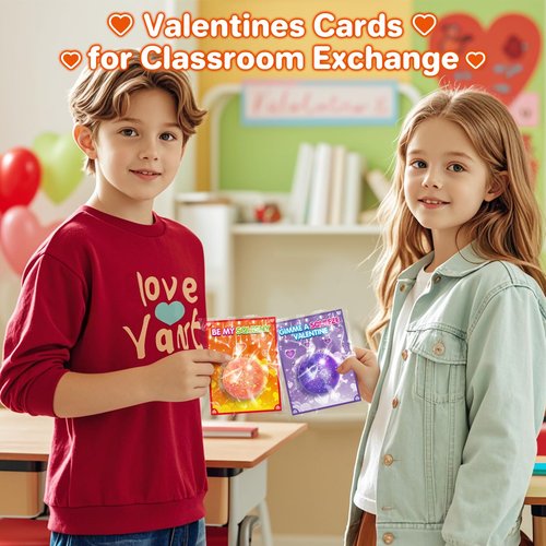 AuroTops Valentines Day Cards for Kids,24 Pack Stretchy Balls with Valentines Day Cards for Kids School Classroom Exchange Valentine's Gifts for Boys Girls Squeeze Ball Toy Bulk,Kids Party Favors