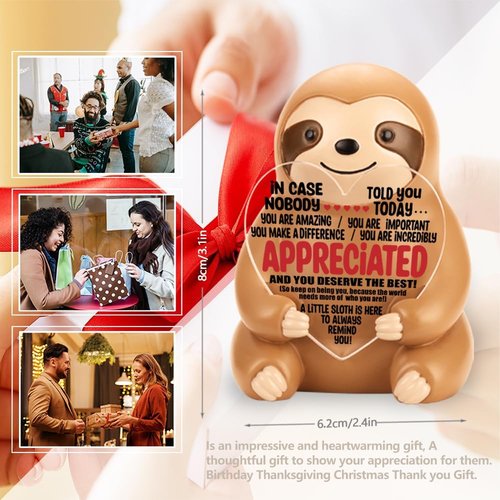 FOKCBOCM Sloth Figurine | Inspirational Gift for Friends & Teachers | Collectible Reminder - DSZX13
