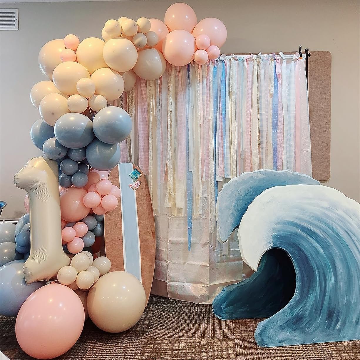 Number Balloons - 40 Inch Cream White 1 Balloon for 1st Birthday Party Decorations | Baby Shower Photo Shoot