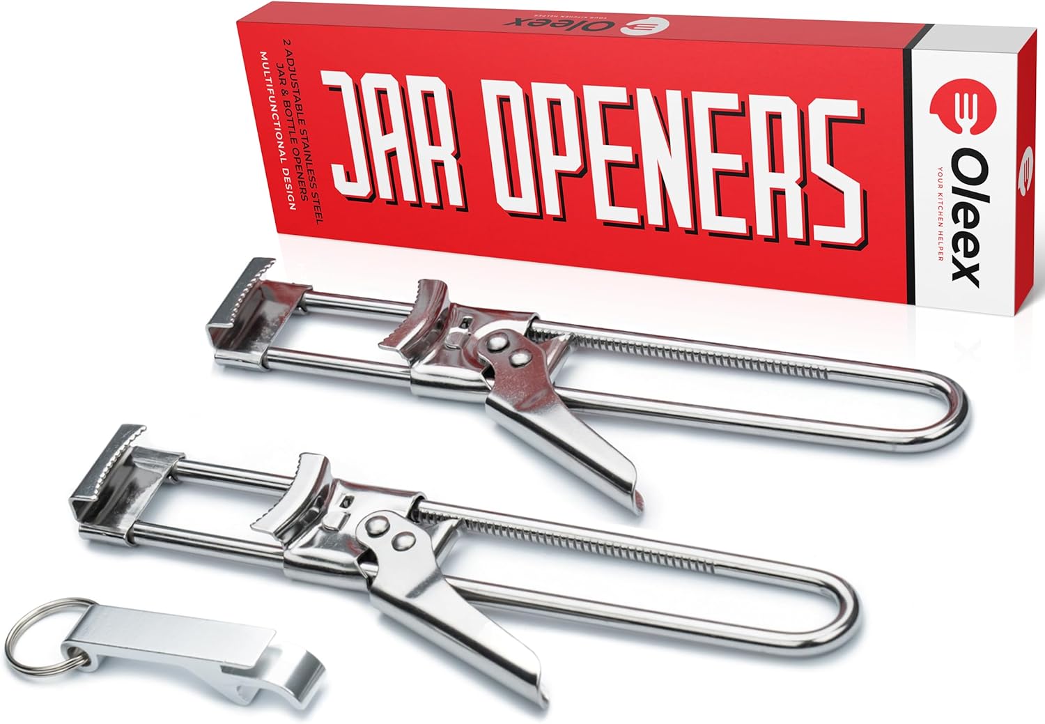 Oleex Jar Opener - Easy Grip Tool for Weak Hands | Keychain Bottle Cap Opener for Seniors & Kids
