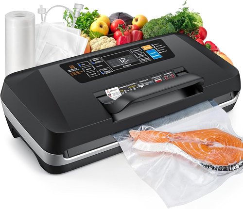 Commercial Food Vacuum Sealer Machine - 10-in-1 Automatic Sous Vide & Meal Prep | 230W Power, Double Heat Seal, Built-in Cutter