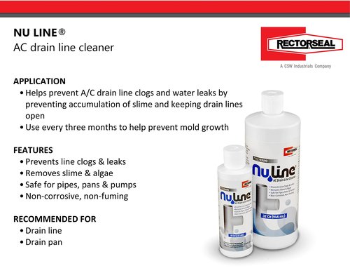 Liphontcta (4)-Pack NuLine HVAC Condensate Nu-Line Drain Cleaner, 8 Ounce